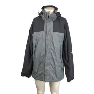 The North Face Gore-Tex Rain Jacket Men XL Grey Charcoal Hooded Waterproof Shell